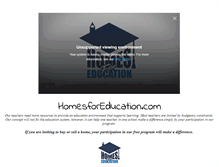 Tablet Screenshot of homesforeducation.com
